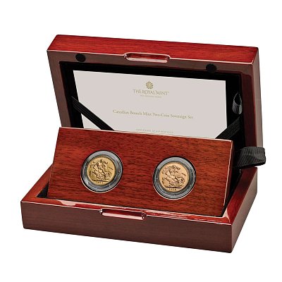The First and Last George V Canada Sovereign 2-Coin Gold Set