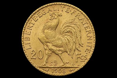 20 Francos Gallo - Marianne 1908 Francia