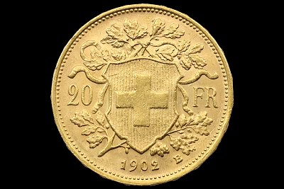 20 Francos Vreneli Helvetia 1902 B Suiza