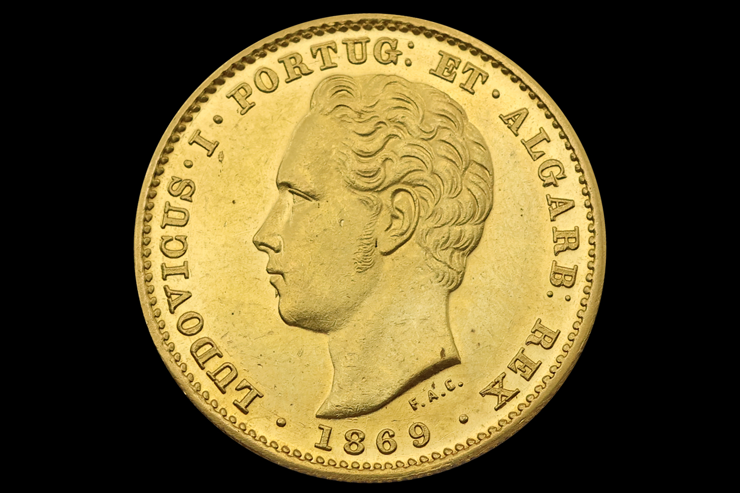 5000 Réis (Meia Coroa) D. Luís I 1869 Portugal