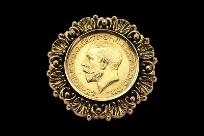 Alfinete com Libra Jorge V 1913