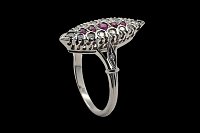 Anillo Diamantes Rubíes