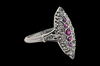 Anillo Diamantes Rubíes