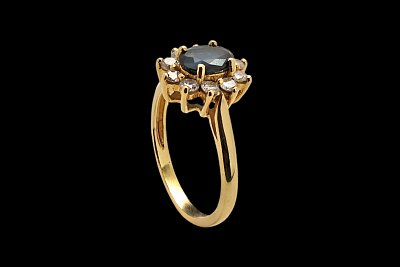 Anillo Diamantes Zafiro