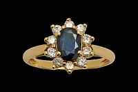 Anillo Diamantes Zafiro