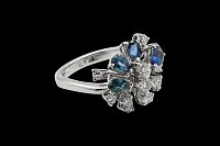 Diamonds Sapphires Ring