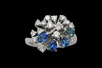 Diamonds Sapphires Ring
