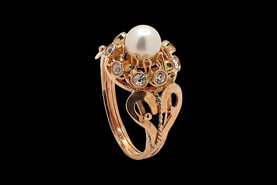 Anillo Perla Circonitas Blancas