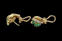 Pendientes Diamantes Esmeraldas