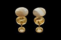 Brincos Madrepérolas Citrinos