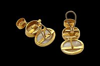 Brincos Madrepérolas Citrinos