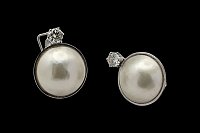 Brincos Pérolas Mabe Brilhantes