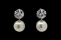 Brincos Pérolas Zircónias Brancas