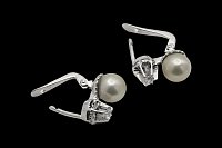 Brincos Pérolas Zircónias Brancas