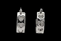 Pendientes Corazones Circonitas Blancas