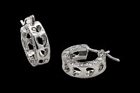 Pendientes Corazones Circonitas Blancas