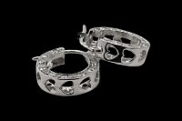 Pendientes Corazones Circonitas Blancas