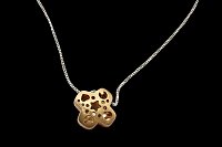 Cadena Cruz 2 Colores Diamante Zafiro