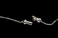 Cadena Cruz 2 Colores Diamante Zafiro