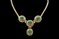 Gargantilla Diamantes Esmeraldas