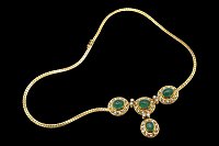 Gargantilla Diamantes Esmeraldas