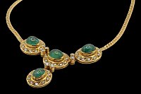 Gargantilla Diamantes Esmeraldas