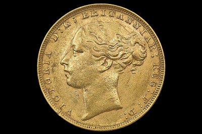 Libra Vitória Solteira com Pucho 1880 Grã-Bretanha