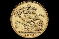 Sovereign 1895 Queen Victoria Old (Veiled) Head Great Britain