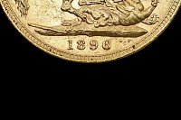 Libra Reina Victoria Viuda con Velo 1896 Gran Bretaña