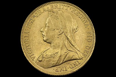 Libra Vitória Viúva com Manto 1899 S Grã-Bretanha