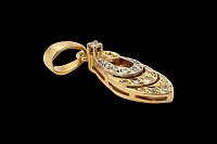 Colgante 2 Colores Diamantes