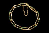 Diamonds Emeralds Links Bracelet